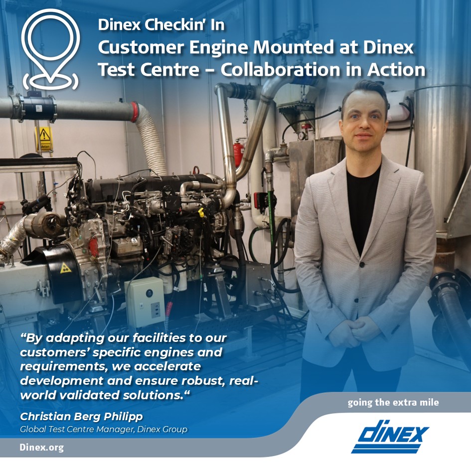 Dinex Checkin' In Customer Engine Mounted At Dinex Test Centre – Collaboration In Action