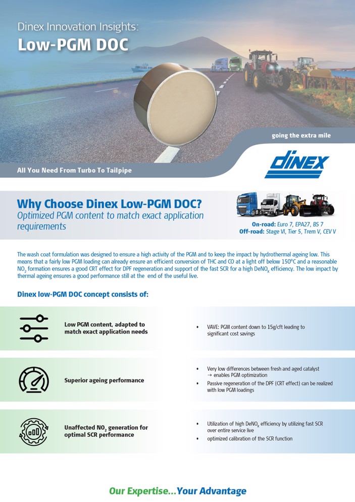 Low-PGM Diesel Oxidation Catalyst