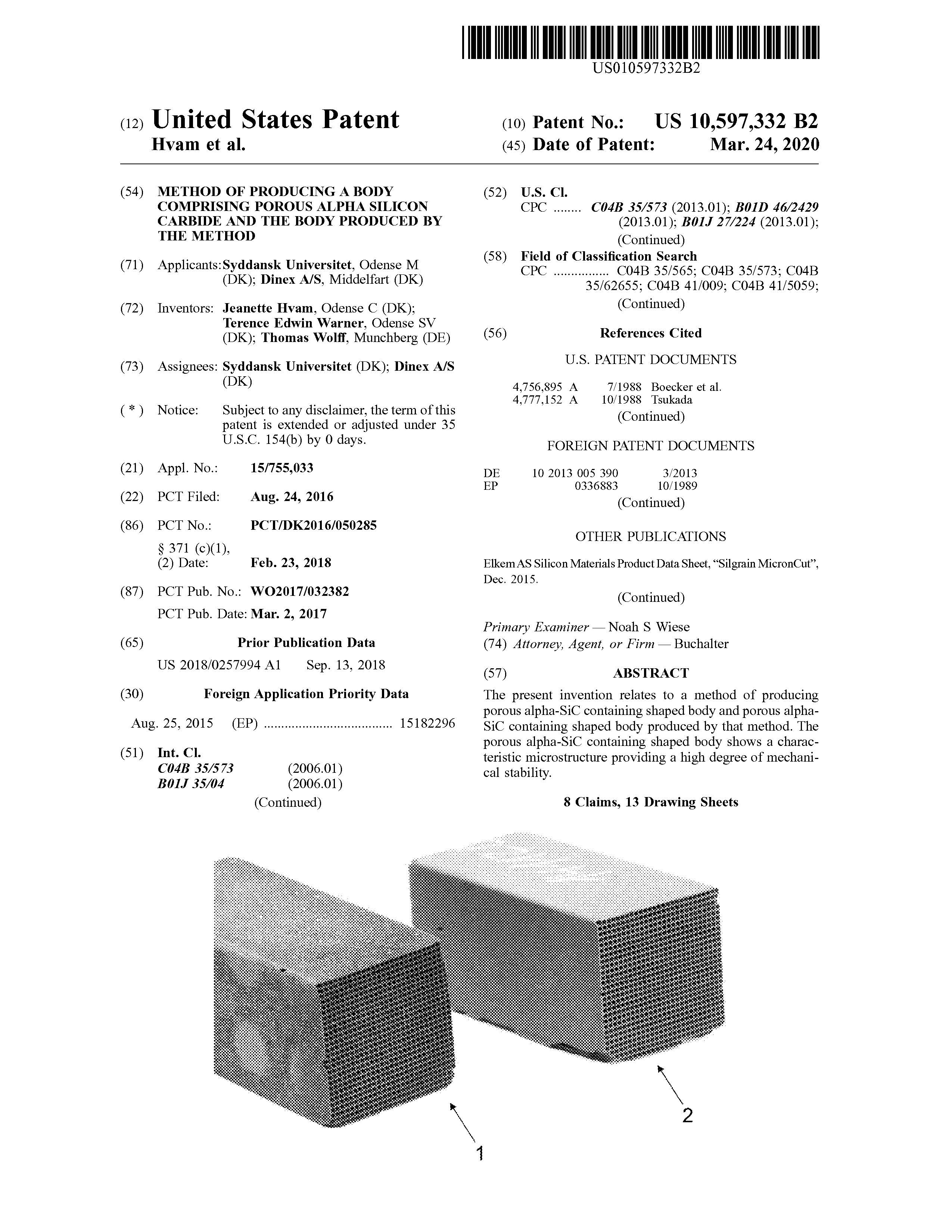 Method of Producing a Body Comprising Silicon Carbide